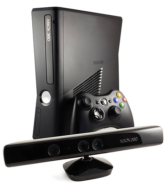 Microsoft Xbox 360 Consola De Juegos Con Kinect Foto de stock y
