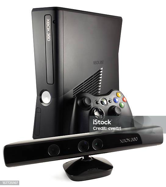 Microsoft Xbox 360 Game Console With Kinect Stock Photo - Download Image Now - XBox 360, Playstation, Video Game