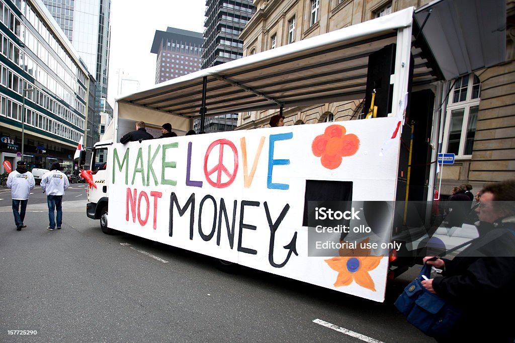 배너입니다 at'Banken in 디에 Schranken'시연, 주저우 - 로열티 프리 Occupy Wall Street 스톡 사진