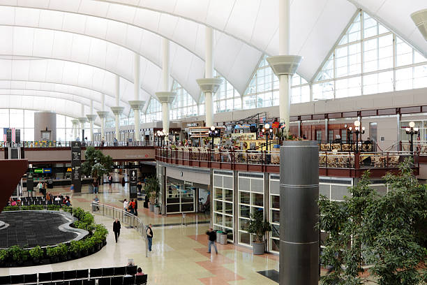 Denver International Airport Interior stock photo