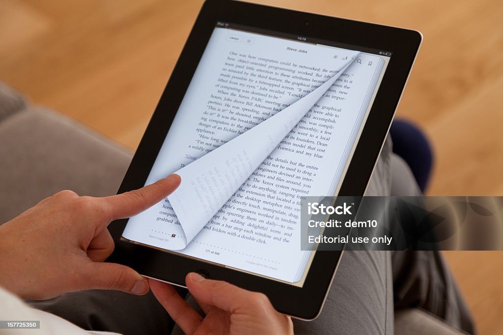 Lesen ebook - Lizenzfrei E-Book-Reader Stock-Foto
