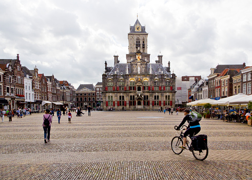 Amersfoort, the Netherlands. Center and shopping district at Amersfoort crouded with people