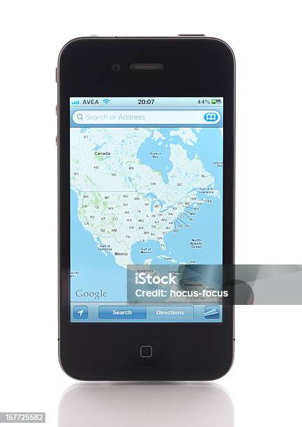 マップのアプリを Iphone 4 - iPhoneのストックフォトや画像を多数ご用意 - iPhone, アップルコンピュータ, エディトリアル