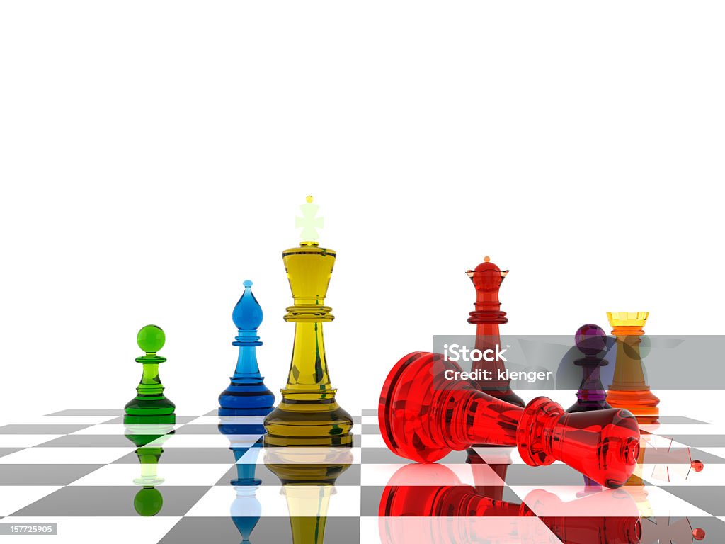 Schach-Spiel - Lizenzfrei Bunt - Farbton Stock-Foto