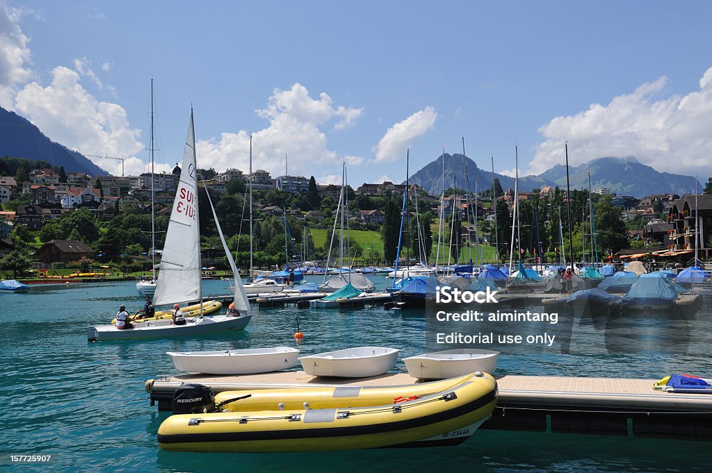 Marina nel Spiez - Foto stock royalty-free di Ambientazione esterna