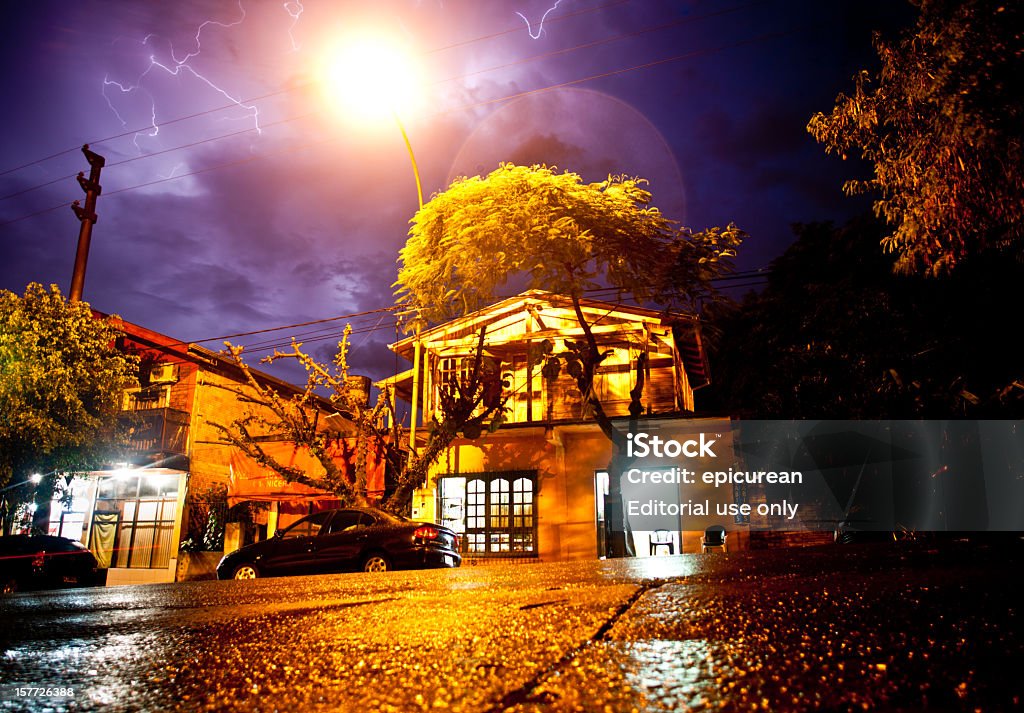 Relámpago y las tormentas telar de las calles de iguazú, Argentina - Foto de stock de Aire libre libre de derechos