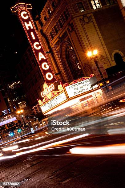 Foto de Famoso Letreiro De Teatro De Chicago e mais fotos de stock de Centro-oeste dos Estados Unidos - Centro-oeste dos Estados Unidos, Chicago - Illinois, Chicago Loop