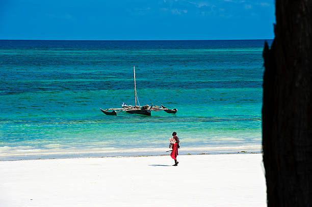 Diani Beach in Kenya stock photo