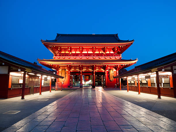 Temple at Asakusa, Tokyo stock photo