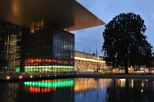 Oslo, Norway - June 12th 2022: The Edvard Munch Museum, a new and modern building by the water in the port of Oslo.