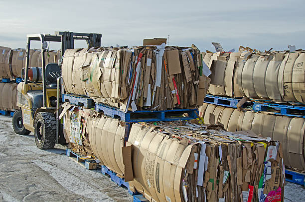 Recycled Cardboard Boxes stock photo
