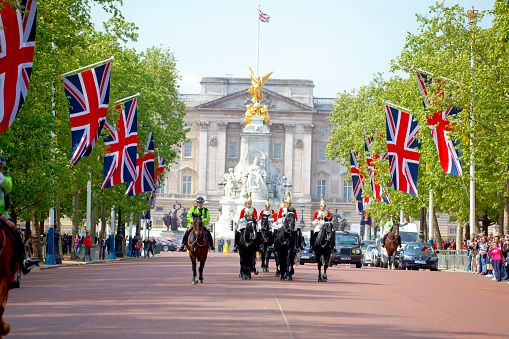 Union Jacks on Regent Street for the Queen's Platinum Jubilee