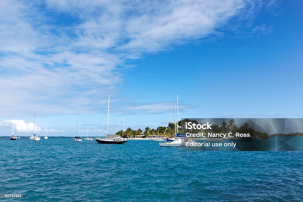 Bateaux de plaisance, de Christiansted Harbor, à St. Croix, îles Vierges américaines - Photo de Île de Sainte-Croix libre de droits