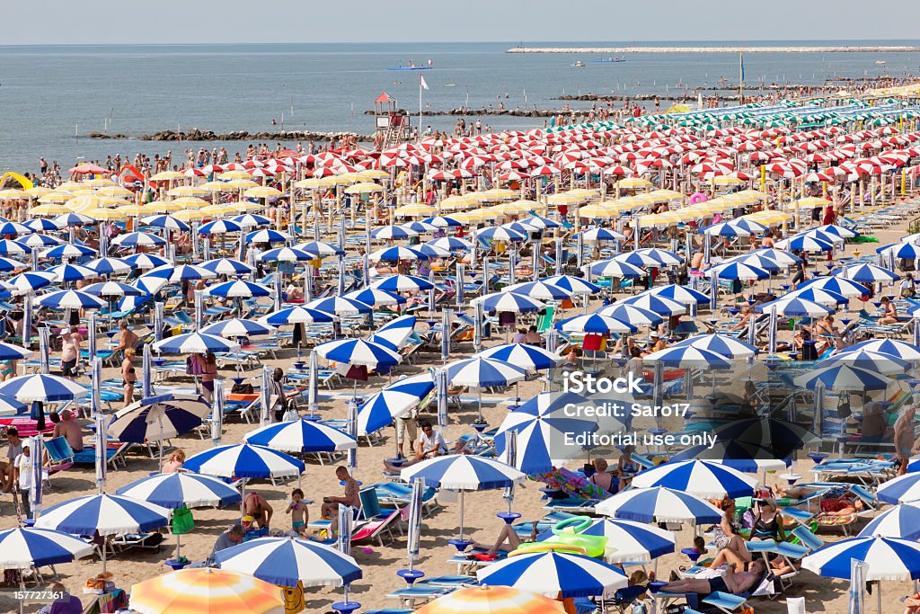 Desfile da sunshades - Royalty-free Cadeira de Praia Foto de stock