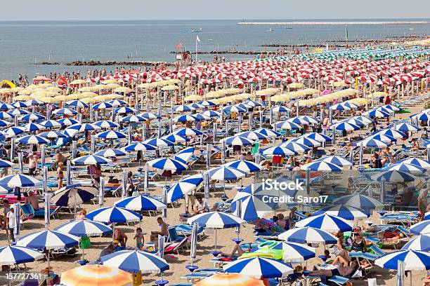 Desfile Da Sunshades - Fotografias de stock e mais imagens de Cadeira de Praia - Cadeira de Praia, Cadeira de Recosto, Lotado