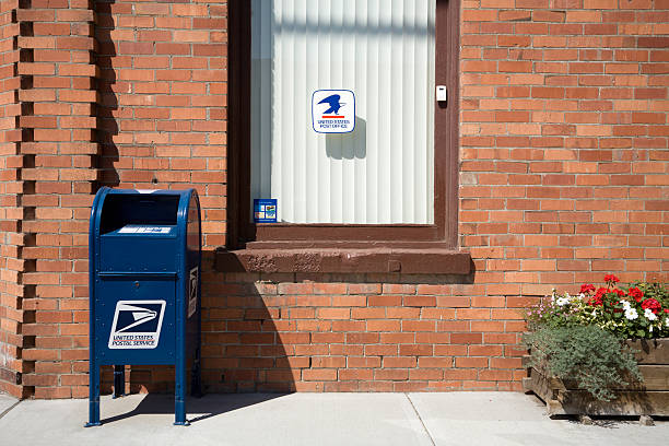United States Postal Service In Rural America  blue mailbox stock pictures, royalty-free photos & images