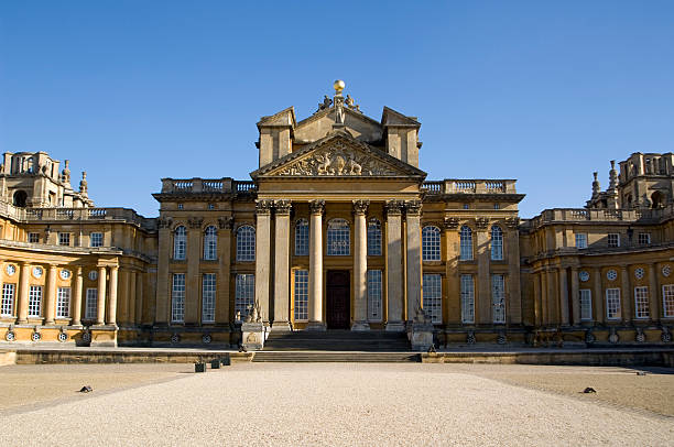 palácio de blenheim, oxfordshire, inglaterra - blenheim - fotografias e filmes do acervo