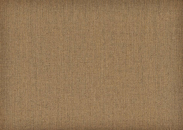 Hi-Res Artist's Primed Linen Duck Canvas Reverse Side Grunge Texture stock photo
