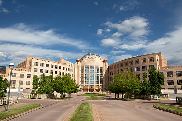 Dome of the South Dakota State Capitol with copy space the the left side