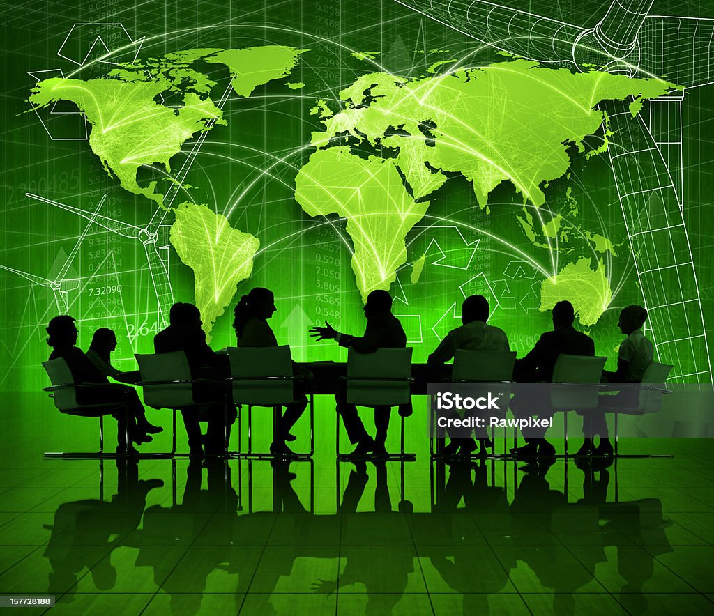 Verde reunión de negocios. - Foto de stock de Finanzas libre de derechos