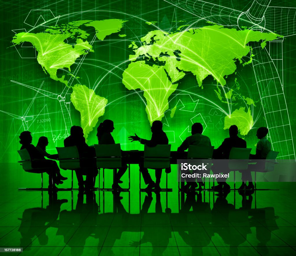 Verde reunião de negócios. - Foto de stock de Finanças royalty-free