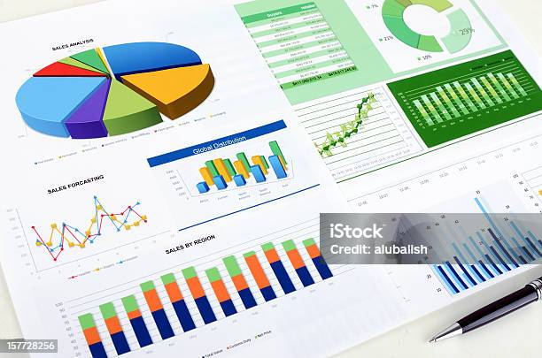 Relatório Financeiro - Fotografias de stock e mais imagens de Calculadora - Calculadora, Calcular, Caneta