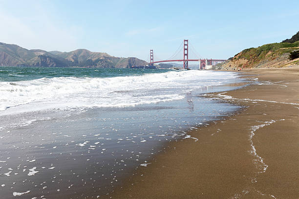 istock Golden Gate Bridge and baker beach ocean view 157728410