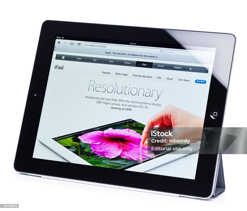 Apple iPad 3 (o novo iPad), isolado a branco - Royalty-free .com Foto de stock