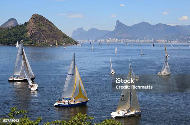 Sailing In Rio De Janeiro Stock Photo - Download Image Now - Niteroi, Sail, Sailboat