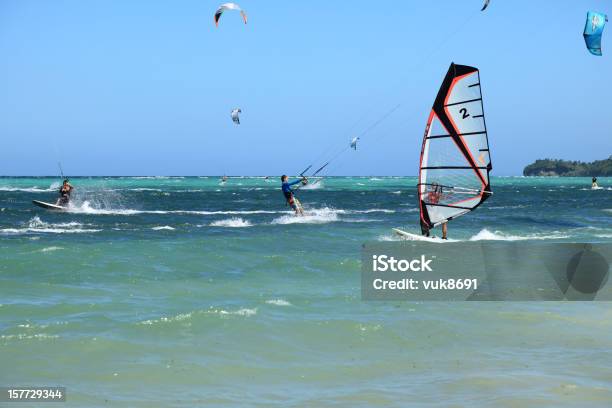 Kite And Windsurfing Stock Photo - Download Image Now - Activity, Adult, Adults Only