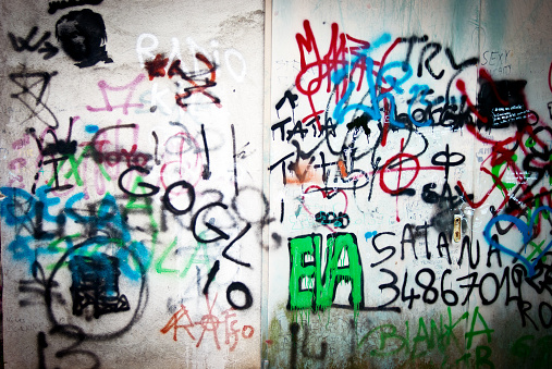 Graffiti vandalism grunge wall texture