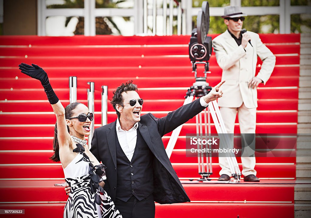 유명 커플입니다 레드 카펫 in Cannes - 로열티 프리 International Cannes Film Festival 스톡 사진