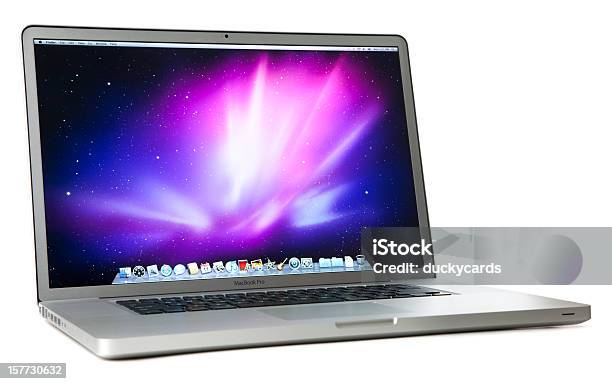 Apple 17inch Macbook Pro With Clipping Paths Stock Photo - Download Image Now - Cut Out, Laptop, Open