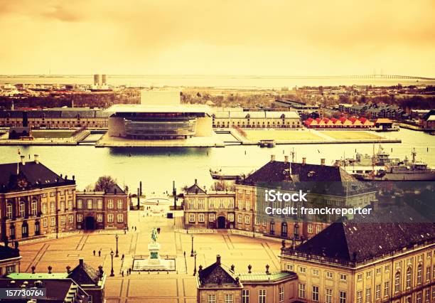 Hohe Blick Auf Den Kopenhagener Opernhausdänemark Stockfoto und mehr Bilder von Opernhaus - Opernhaus, Abenddämmerung, Ansicht aus erhöhter Perspektive