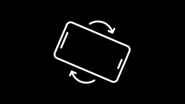 Phone Rotation from Vertical to Horizontal or Reverse. Turn and Rotate Your Device Smartphone Icon Animation in white Background.