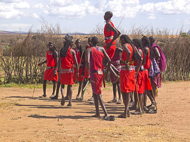 massai ダンス - masai africa dancing african culture ストックフォトと画像