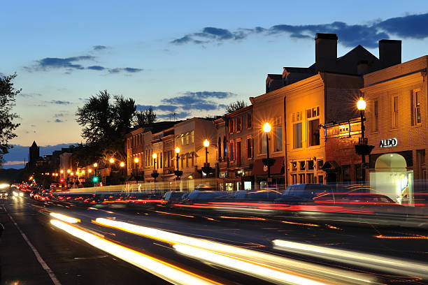 Franklin, Tennessee USA - August 11, 2025: Cityscape scene with retail shops in the historic downtown district of this popular small town near Nashville