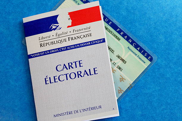 cartão eleitoral francesa - electoral - fotografias e filmes do acervo
