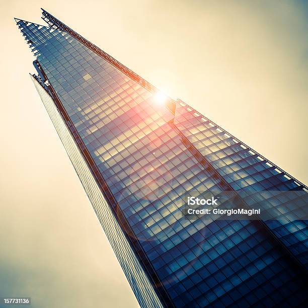 Looking Up At Shard Skyscraper By Renzo Piano In London Stock Photo - Download Image Now