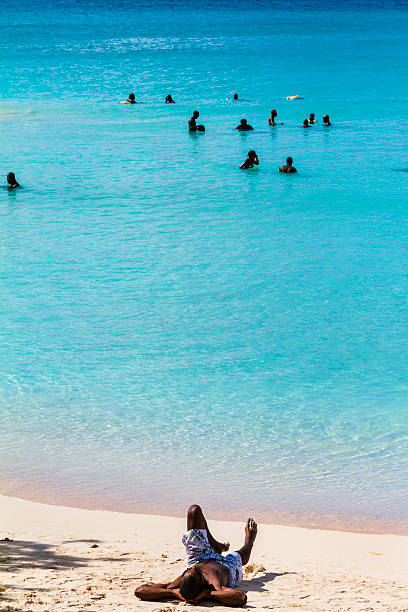 Aerial view of Shoreline at Baby Beach, Aruba