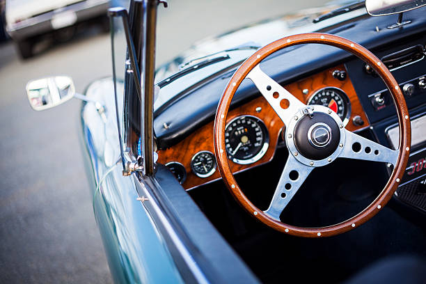 A 1964 automobile steering wheel.