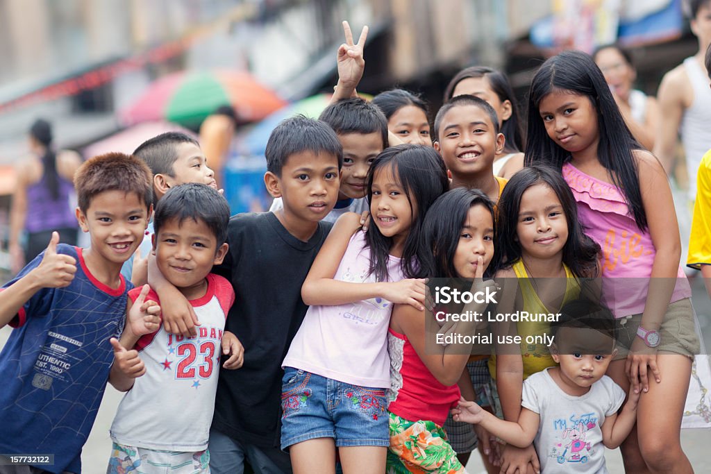 Groupe de happy kids - Photo de Philippines libre de droits