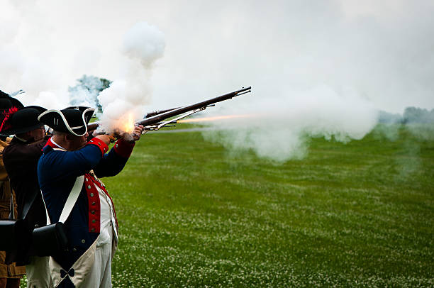 American Independance Militia  firing squad stock pictures, royalty-free photos & images