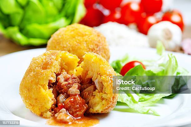 Sicilian Arancini Stock Photo - Download Image Now - Sicily, Croquette, Food