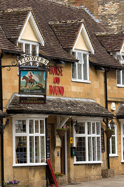 Close-up of Tudor half timbered building in Stratford upon Avon