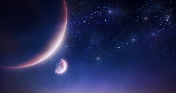 Space Two planets in outer space planet space stock pictures, royalty-free photos & images