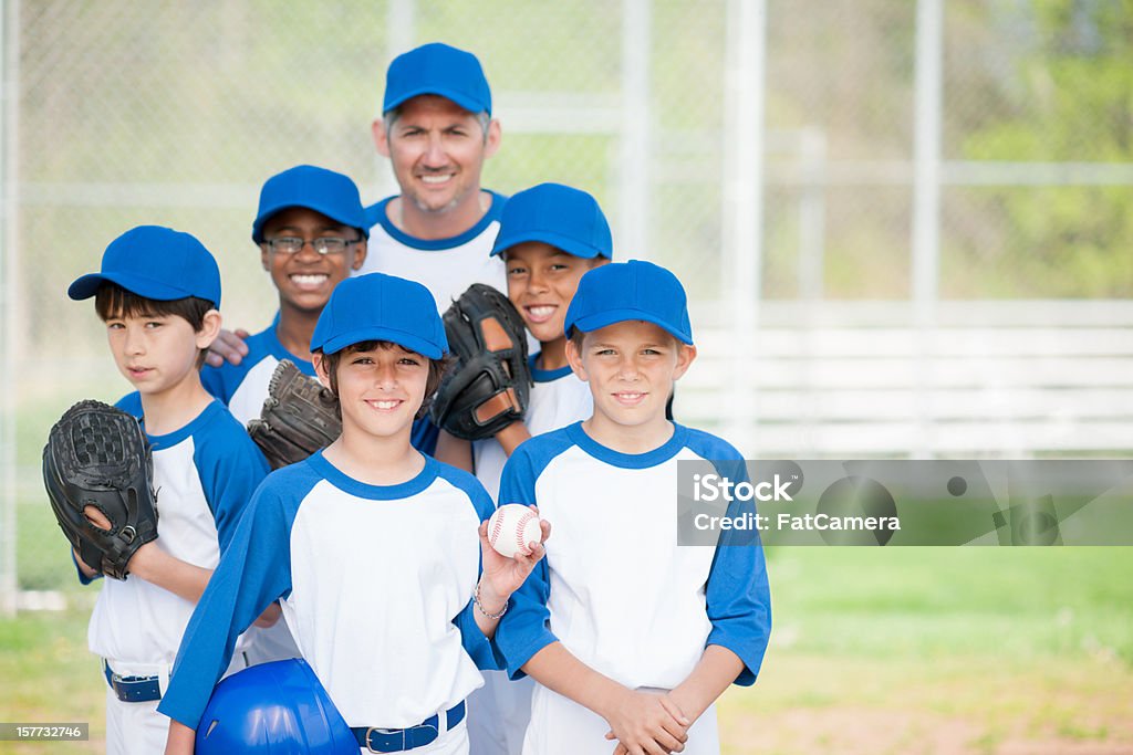 리틀 리그 - 로열티 프리 유소년 야구 및 소프트볼 리그 스톡 사진