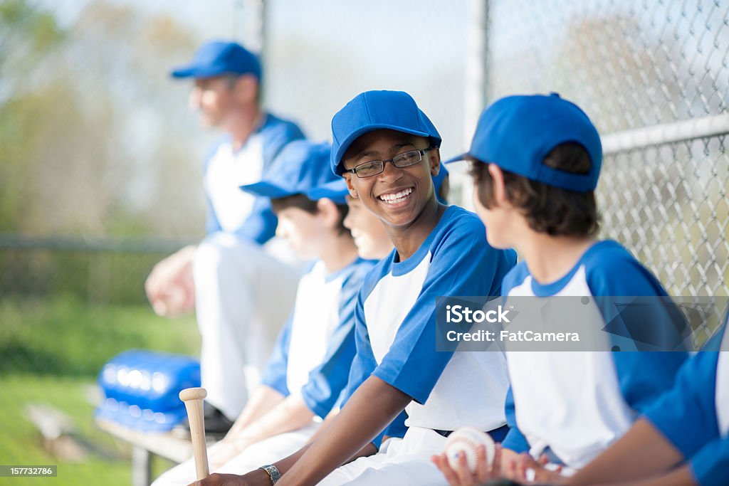 리틀 리그 - 로열티 프리 유소년 야구 및 소프트볼 리그 스톡 사진