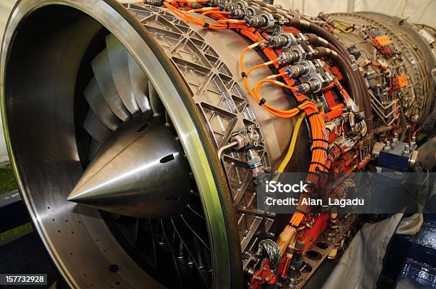 Motore Jet - Fotografie stock e altre immagini di Aeroplano - Aeroplano, Cavo - Componente elettrico, Motore