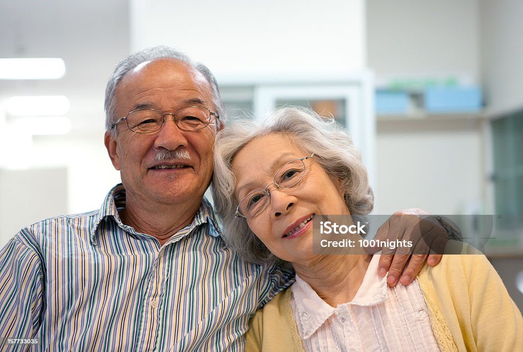 Belo Casal maduro, Japonês - Royalty-free Casado Foto de stock